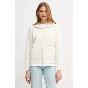 Joop! bluză culoarea bej, cu glugă, uni, 30048712 imagine