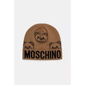 Moschino căciulă de lână culoarea maro, M3321 65443 imagine