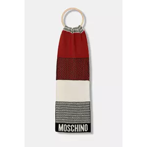Moschino eșarfă de lână culoarea verde, cu imprimeu, M3337 30837 imagine