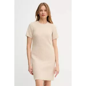 Joop! rochie din lână culoarea bej, mini, drept, 30047956 imagine