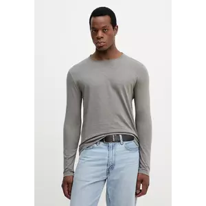 United Colors of Benetton longsleeve din bumbac culoarea alb, uni, 3JE1J19A9 imagine