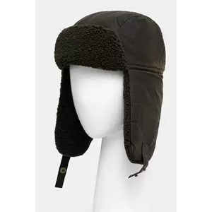 Barbour căciulă din bumbac Morar Wax culoarea maro, bumbac, din tesatura unia, MHA0710 imagine