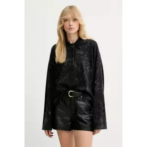 Gestuz longsleeve din bumbac culoarea negru, 10910662 imagine