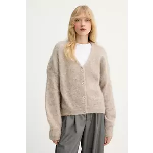 Gestuz cardigan din lână culoarea bej, 10910789 imagine