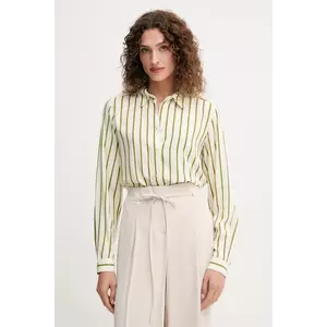 United Colors of Benetton cămașă culoarea verde, cu guler clasic, regular, 5T17DQ0AZ imagine