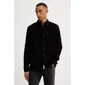 Tommy Jeans cămașă din velur culoarea negru, regular, DM0DM22021 imagine