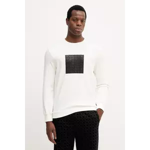 Joop! hanorac de bumbac culoarea bej, cu imprimeu, 30047852 imagine