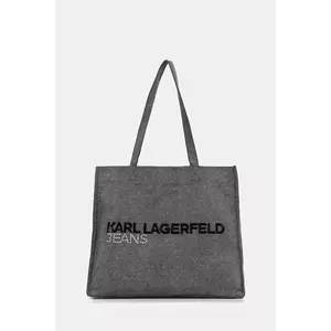 Karl Lagerfeld Jeans geantă de blugi culoarea gri, A4W50040 imagine