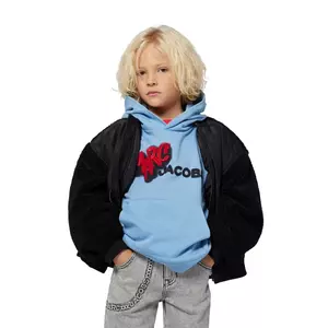 Marc Jacobs hanorac de bumbac pentru copii cu glugă, cu imprimeu, W60631 imagine