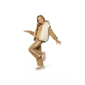 BOSS bluză copii culoarea maro, cu imprimeu, J52422 imagine