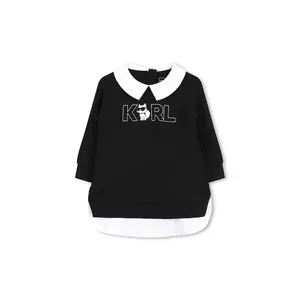 Karl Lagerfeld rochie bebe culoarea negru, mini, oversize, Z30653 imagine