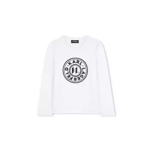 Karl Lagerfeld longsleeve copii culoarea alb, Z30940 imagine