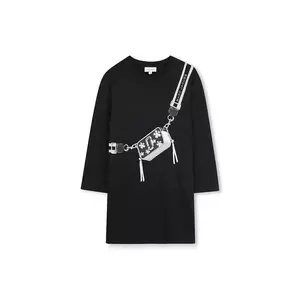 Marc Jacobs rochie din bumbac pentru copii culoarea negru, mini, oversize, W60598 imagine