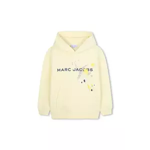 Marc Jacobs hanorac de bumbac pentru copii culoarea galben, cu glugă, cu imprimeu, W60632 imagine