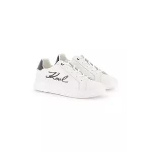 Karl Lagerfeld teniși din piele copii culoarea alb, Z30982 imagine