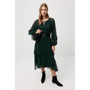 Medicine rochie culoarea verde, midi, evazati imagine
