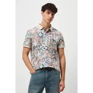 Medicine tricou polo culoarea bej, cu imprimeu imagine