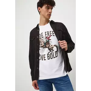 Medicine tricou din bumbac culoarea alb, cu imprimeu imagine