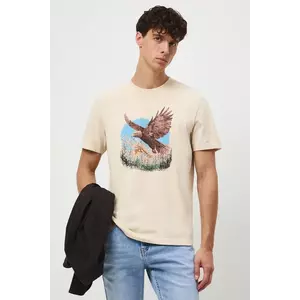 Medicine tricou din bumbac culoarea bej, cu imprimeu imagine