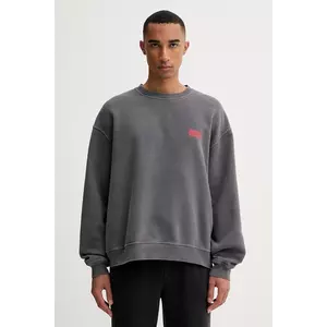 American Vintage hanorac de bumbac culoarea gri, cu imprimeu, MPLI03B imagine