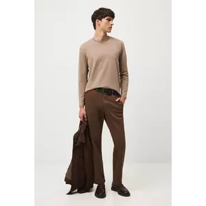 Medicine longsleeve culoarea maro, uni imagine