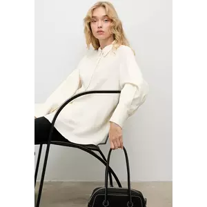 Answear.LAB camasa culoarea bej, cu guler clasic, relaxed imagine