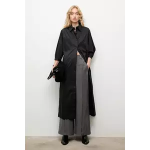 Answear.LAB rochie din bumbac culoarea negru, maxi, drept imagine