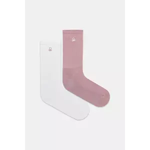 United Colors of Benetton șosete copii 2-pack culoarea roz, 6AO50702A imagine