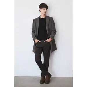 Medicine palton din lână culoarea maro imagine