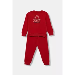 United Colors of Benetton trening de bumbac pentru copii culoarea roșu, 3J68GK00S imagine