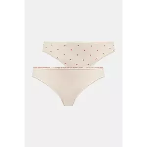 United Colors of Benetton chiloti copii 2-pack culoarea bej, 37CY0S02Q imagine