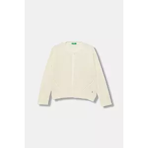 United Colors of Benetton cardigan de lână culoarea bej, light, 126WC500X imagine