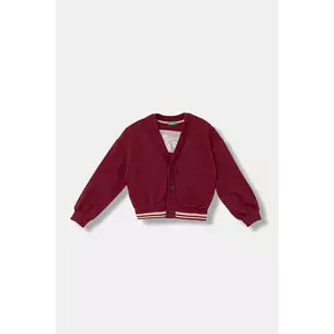 United Colors of Benetton cardigan copii culoarea bordo, light, 32N4C600J imagine
