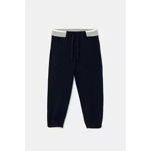 United Colors of Benetton pantaloni de trening pentru copii culoarea albastru marin, uni, 32N4GF050 imagine