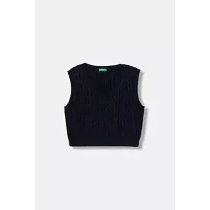 United Colors of Benetton vestă copii culoarea albastru marin, light, 1D32C108Y imagine