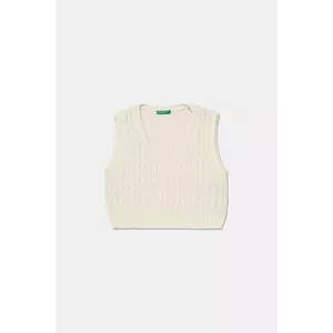 United Colors of Benetton vestă copii culoarea bej, light, 1D32C108Y imagine