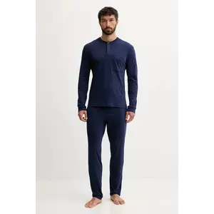 United Colors of Benetton pijamale de bumbac uni, 3VD04P02W imagine