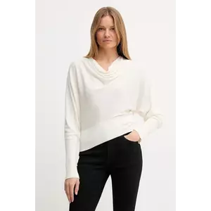 United Colors of Benetton pulover de mătase culoarea bej, light, 1ZRED10E8 imagine