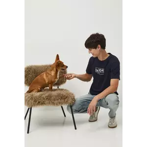 Medicine tricou din bumbac culoarea bleumarin, cu imprimeu imagine