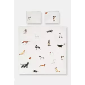 Medicine set de lenjerie de pat din bumbac culoarea bej imagine