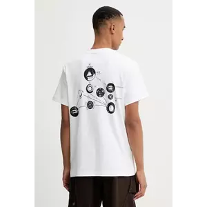 G-Star tricou din bumbac culoarea alb, cu imprimeu, D27721.D976 imagine