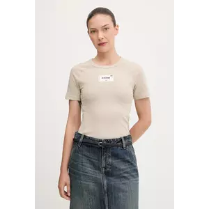 G-Star tricou din bumbac culoarea bej, D27741.D961 imagine