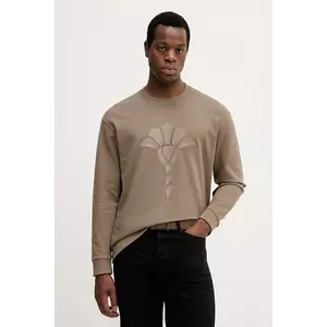 Joop! hanorac de bumbac culoarea maro, cu imprimeu, 30046988 imagine