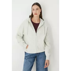 Medicine bluza culoarea bej, cu glugă, melanj imagine