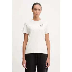 Jack Wolfskin tricou din bumbac CADENA culoarea bej, A65080 imagine