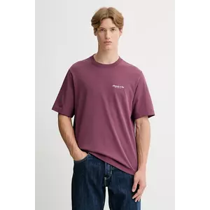 Abercrombie & Fitch tricou din bumbac culoarea violet, cu imprimeu, KI123-5091-610 imagine