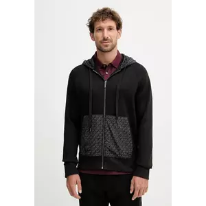 Michael Kors bluză culoarea negru, cu glugă, cu imprimeu, CF552Q55MF imagine