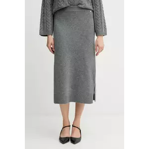 Mos Mosh fustă de lână BRYNDIS culoarea gri, maxi, evazați, 173230 imagine