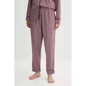 United Colors of Benetton pantaloni de plajă din bumbac culoarea bordo, bumbac, 4MYG3F00M imagine
