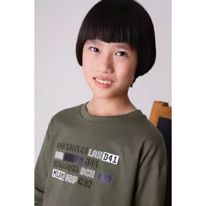 Mayoral longsleeve din bumbac culoarea verde, 7012 imagine